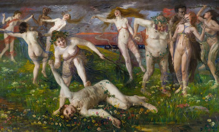 Lovis Corinth. Bacchanale. 1896. Aus der Ausstellung „Passion Leidenschaft“ im LWL-Kunstmuseum