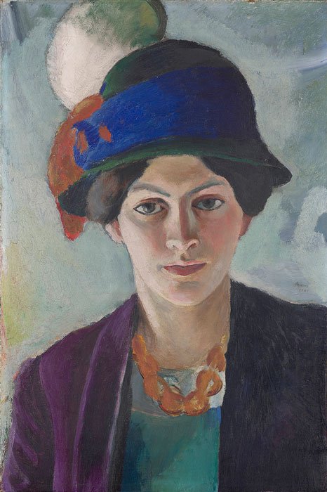 Abbildung von Porträt der Frau des Künstlers mit Hut. 1909. Foto: LWL/Hanna Neander