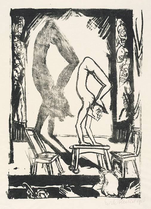 Abbildung von Erich Heckel. Handstand. 1916