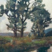 Abbildung von Hermann Stenner. Landschaft mit Bäumen. ca. 1910