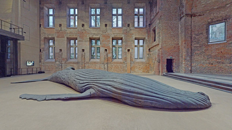 Abbildung von Gil Shachar. The Cast Whale Projekt. St. Elisabeth-Kirche, Berlin 2021