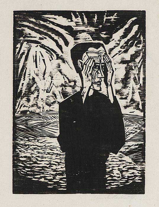 Abbildung von Erich Heckel. Der Mann in der Ebene. 1917