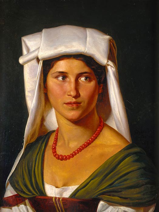 Abbildung von Theobald von Oer. Bildnis einer Italienerin. 1837