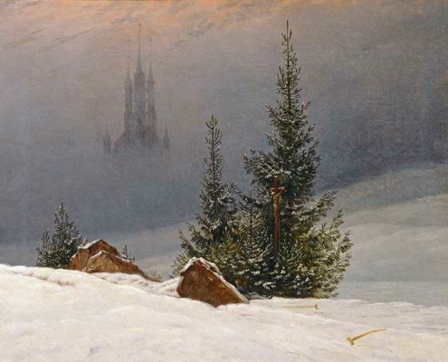Abbildung von Caspar David Friedrich. Winterlandschaft mit Kirche. 1811