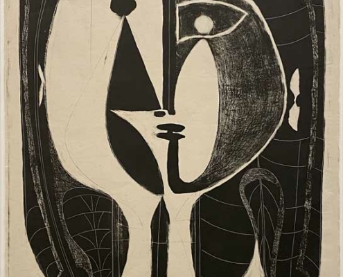 Pablo Picasso. Figure stilisée. Lithografie vom 21.12.1948