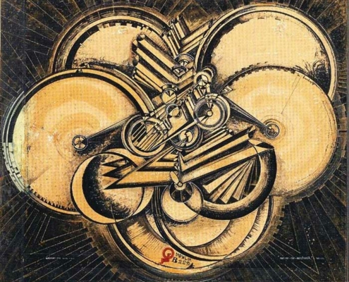 Abbildung von Robert Michel. meiner-mir-Mechanik. 1918