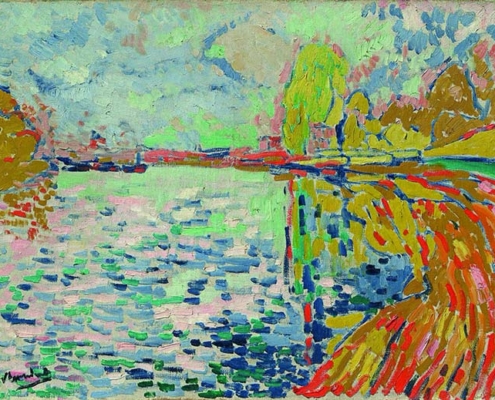 Abbildung von Maurice de Vlaminck. Die Seine bei Bougival. 1906