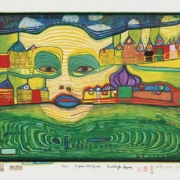Abbildung von Friedensreich Hundertwasser. Irinaland über dem Balkan. 1972