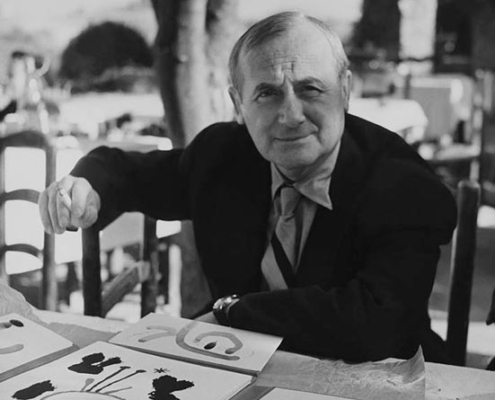 Abbildung von Philippe Halsman. Joan Miró. 1955