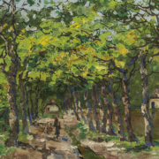 Abbildung von Elisabeth von Eicken. Baumallee, nach 1910