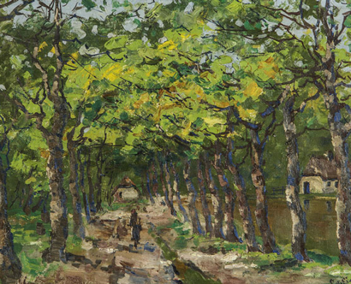 Abbildung von Elisabeth von Eicken. Baumallee, nach 1910