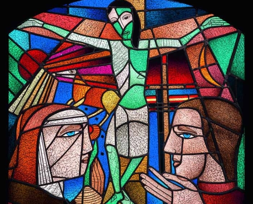 Abbildung von Heinrich Campendonk. Kreuzigung. Glasfenster für St. Mariä Himmelfahrt, Marienthal. Entwurf von 1926/1927. Heinrich Campendonk. Kreuzigung. Glasfenster für St. Mariä Himmelfahrt, Marienthal. Entwurf von 1926/1927.