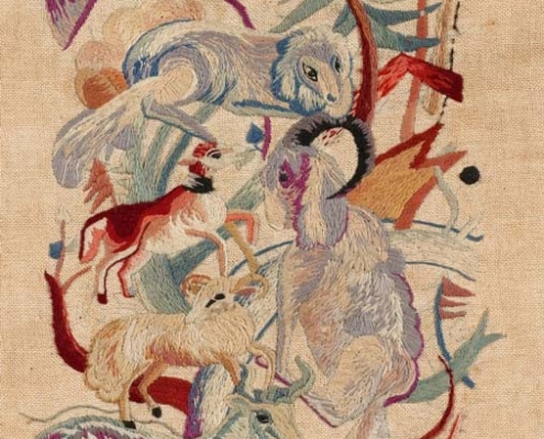 Abbildung von Tiere in einer Landschaft, um 1915