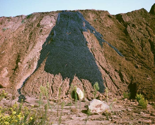 Abbildung von Robert Smithson. Asphalt Rundown. 1969