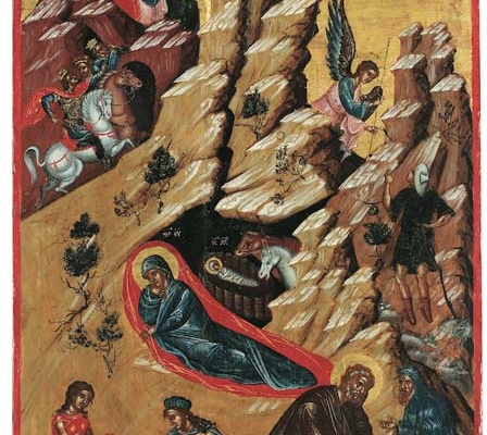 Geburt Christi. Griechenland (Kreta), 16. Jh. Abbildung von Geburt Christi. Griechenland (Kreta), 16. Jh.