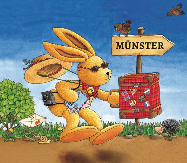 28.03.–13.09.26<br>LWL-Museum für Kunst und Kultur: Unterwegs mit dem Hasen Felix Abbildung von Felix reist nach Münster