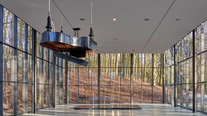 14.03.–13.08.26<br>WUPPERTAL | Skulpturenpark Waldfrieden: Rebecca Horn-Retrospektive Abbildung von Ausstellungsansicht Skulpturenpark Waldfrieden 2026. beide Abb. © VG Bild-Kunst Bonn 2026, Rebecca Horn Estate, Foto: Michael Richter