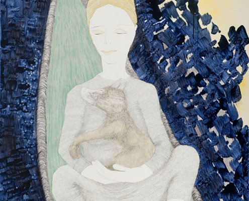 16.11.25–15.02.26<br>RHEINE | Kloster Bentlage: Sabine Klupsch und Simone Jänke Abbildung von Simone Jänke. Im Boot