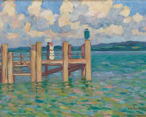 Willy Preetorius. Steg in Schondorf am Ammersee, ohne Jahr (vor 1934) Abbildung von Willy Preetorius. Steg in Schondorf am Ammersee, ohne Jahr (vor 1934)