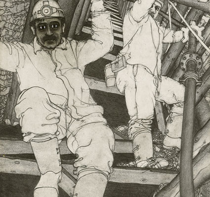 10.05.–25.10.26<br>SELM-CAPPENBERG | Museum Schloss Cappenberg: Alfred Schmidt … unter Tage Abbildung von Alfred Schmidt. Ohne Titel, ohne Jahr