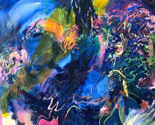 16.07.–20.09.26<br>BORKEN | FARB Forum: Nina Bruchhaus – Medusas Blick Abbildung von Nina Bruchhaus. Blue hour 2025