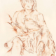 Abbildung von Leo Burgholz. Rötelzeichnung einer Frau. 1930