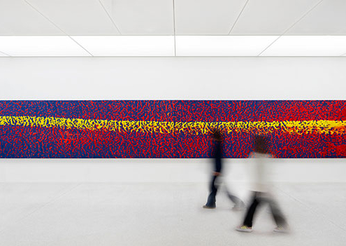 LWL-Museum für Kunst und Kultur: Zwei Werke von Gerhard Richter für Münster Abbildung von Gerhard Richter. Strich (auf Blau). 1979. © Gerhard Richter 2026 (02042026). Foto: LWL/Hanna Neander