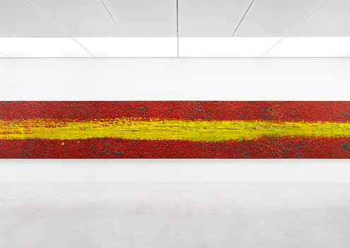Gerhard Richter. Strich (auf Rot). 1980. © Gerhard Richter 2026 (02042026). Foto: LWL/Hanna Neander Abbildung von Gerhard Richter. Strich (auf Rot). 1980. © Gerhard Richter 2026 (02042026). Foto: LWL/Hanna Neander