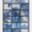 Glasinstallation „Cartographie under grounds revelation“ von Euridice Zaituna Kala aus rasterförmig angeordneten blau-weißen Bildelementen in einem Stahlrahmen